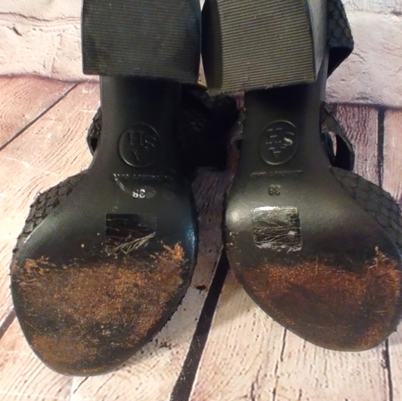 Ash Obsession Heel Sandals Black Shootie Open Toe Heels Size 38 - Picture 7 of 16